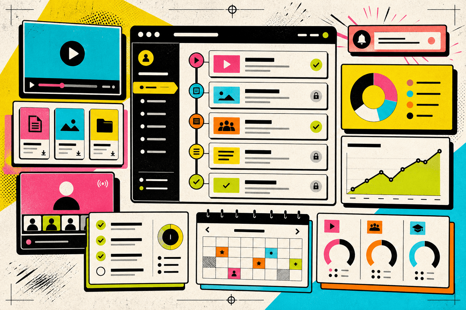 Course delivery workspace infographic preview